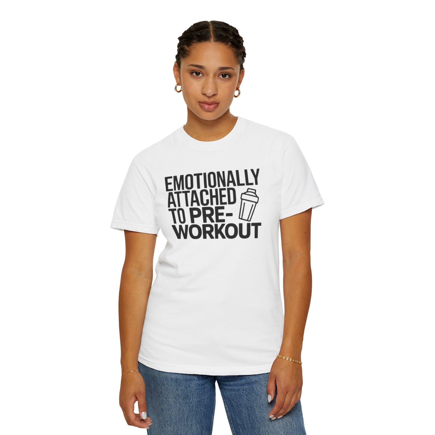 Pre-Workout T-Shirt — "Emotionally Attached to Pre-Workout" Gym Tee