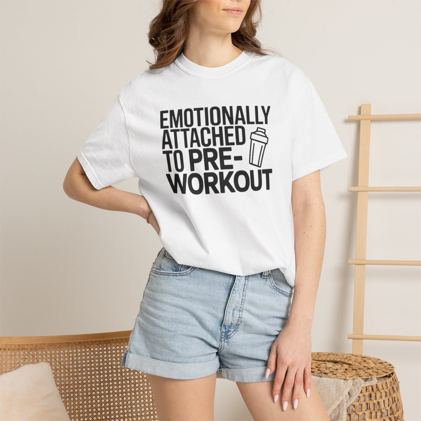 Pre-Workout T-Shirt — "Emotionally Attached to Pre-Workout" Gym Tee